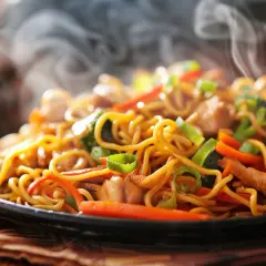 Makaron chow mein z kurczakiem: Smaczny i szybki obiad