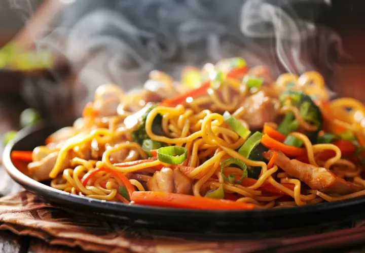 Makaron chow mein z kurczakiem: Smaczny i szybki obiad