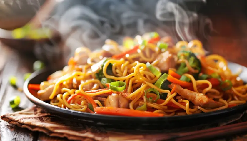 Makaron chow mein z kurczakiem: Smaczny i szybki obiad