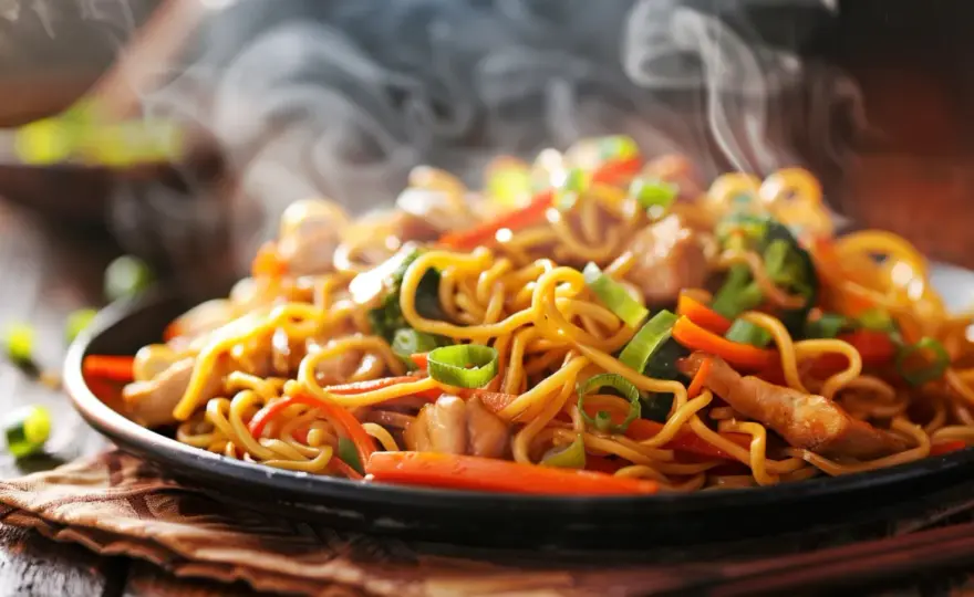 Makaron chow mein z kurczakiem: Smaczny i szybki obiad